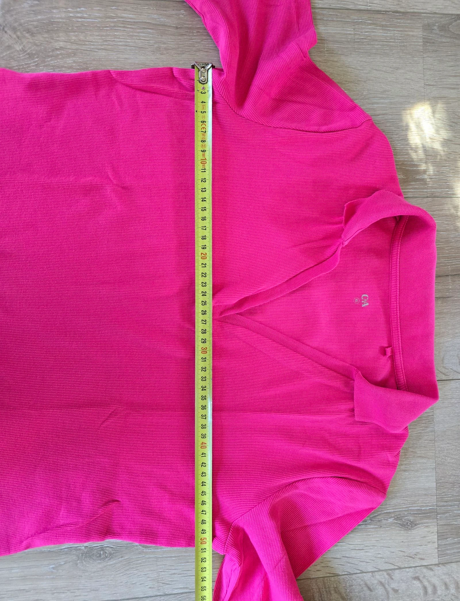 T-shirt col polo fuchsia. Taille XL 🩷 – photo 5